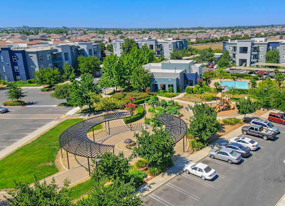 Property Aerial View at The Ridge Apartments, Elk Grove, CA, 95757