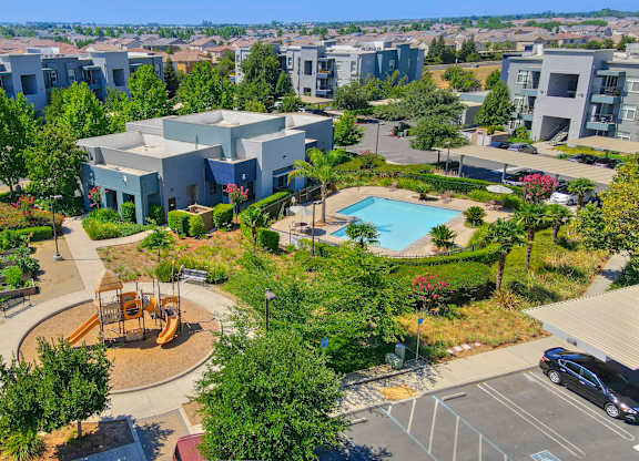 Property From Sky at The Ridge Apartments, Elk Grove, California