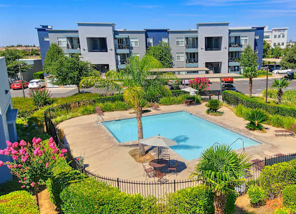 Overhead Property View at The Ridge Apartments, Elk Grove