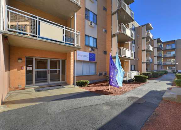 Apartment complex at Morton Village Apartments, Mattapan, Massachusetts