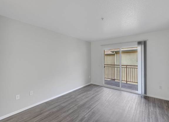 Empty Living Space at River Run Apartments, Corona, California