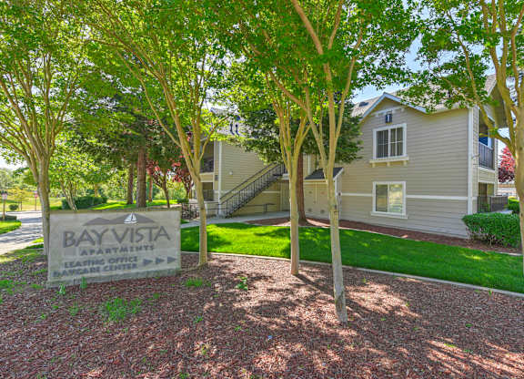 Property Sign at Bay Vista at Meadow Park Apartments, Novato, CA
