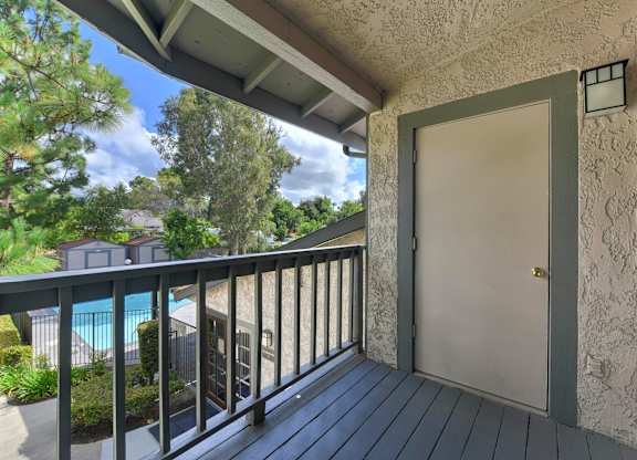 Small Balcony at Woodside Senior Apartments (55+), Ontario, CA, 91762