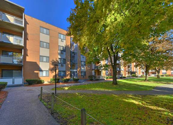 Green Garden Surroundings at Morton Village Apartments, Massachusetts, 02126