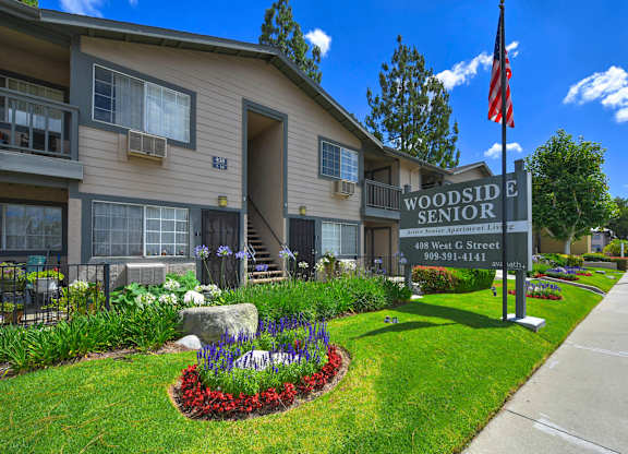 Property Exterior View at Woodside Senior Apartments (55+), Ontario, California