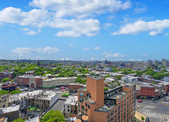 Cityscape with Clear Sky at 38 6th Ave Apartments, Brooklyn, NY, 11238
