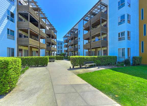 Exterior Courtyards at Crescent Cove Apartments, San Francisco, 94518