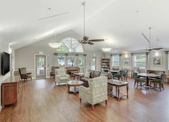 Spacious Living Room at Cascades Village (55+) Apartments, Sterling, VA