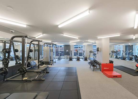 Gym with Cardio Machines at 38 6th Ave Apartments, New York, 11238