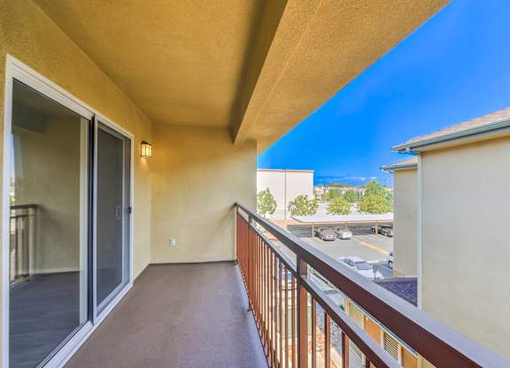 Private Balcony at River Run Apartments, California