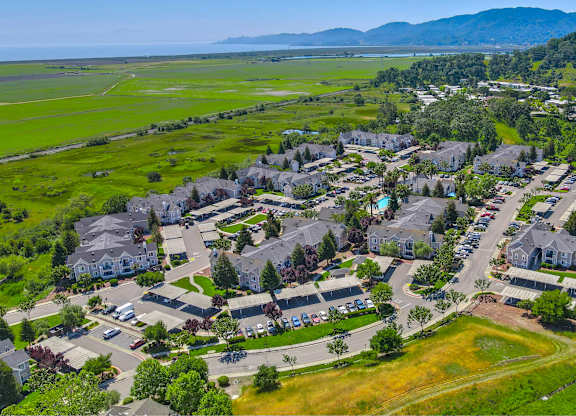 Overhead Property View at Bay Vista at Meadow Park Apartments, Novato, 94949