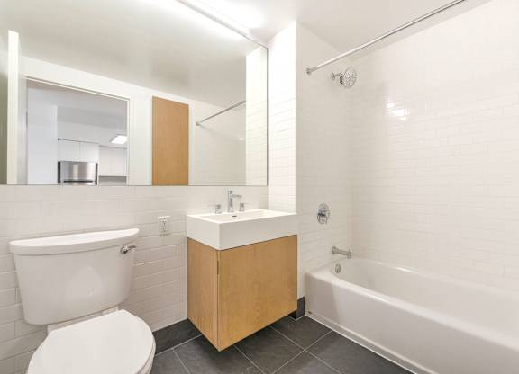Bathroom with Bathtub at 38 6th Ave Apartments, Brooklyn, NY, 11238