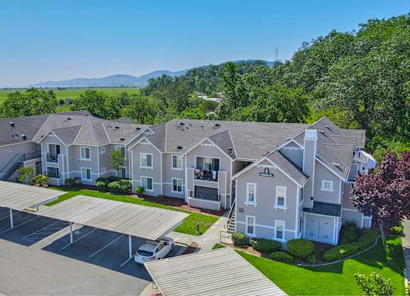 Property Aerial View at Bay Vista at Meadow Park Apartments, Novato, California