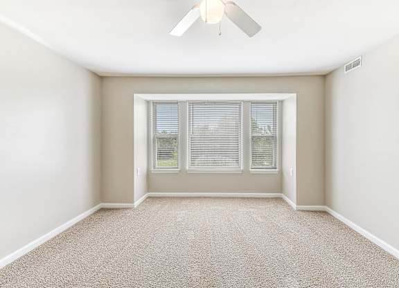 Room with large window at Cameron Court, Detroit
