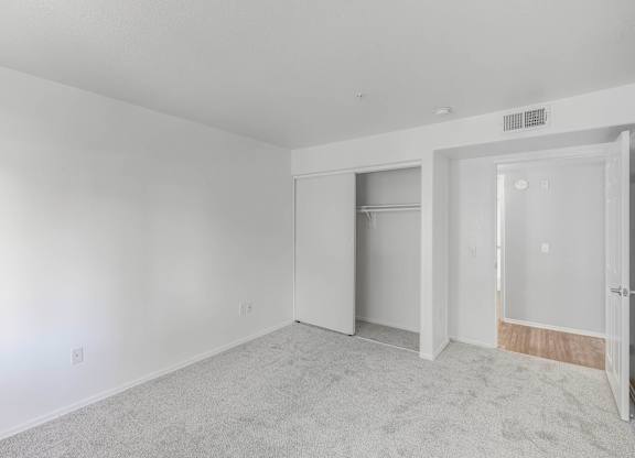 Empty Bedroom at River Run Apartments, Corona, CA