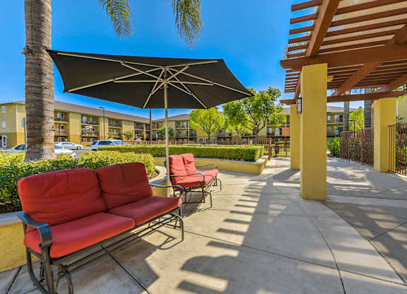 Outdoor Access Area at River Run Apartments, Corona, CA, 92878