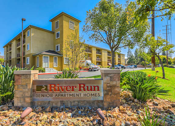 Property Sign at River Run Apartments, Corona, CA, 92878