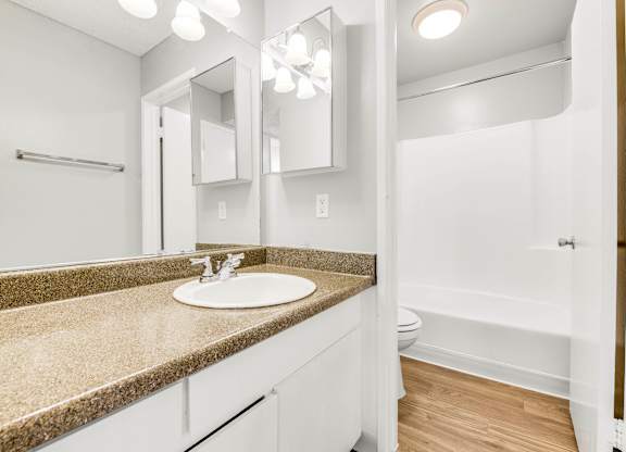 Bathroom with a Sink at Northpointe Apartments, Long Beach, CA, 90805