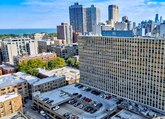 Drone View Of Property at Lincoln Park Plaza Apartments, Chicago, IL, 60614