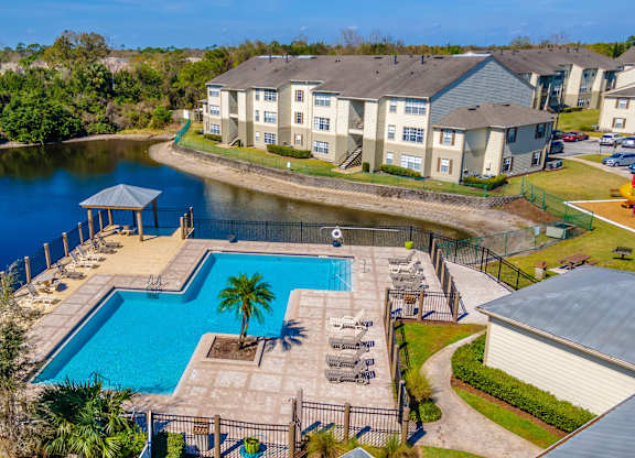 Aerial Pool View at Retreat at Valencia Apartment Homes, Florida, 32825