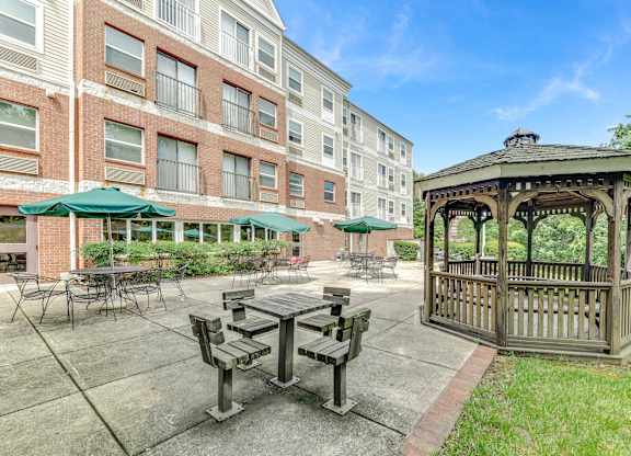 Gazebo in courtyard at Vistas at Lake Largo 55+ Senior Community, Maryland, 20774