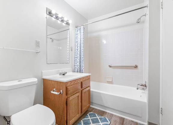 Bathroom with Bathtub at Vistas at Lake Largo 55+ Senior Community, Largo, Maryland