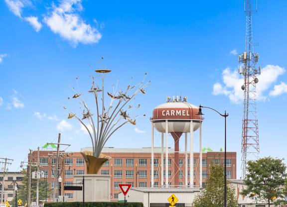 Water tower at Governor Square Apartments, Carmel, IN, 46032