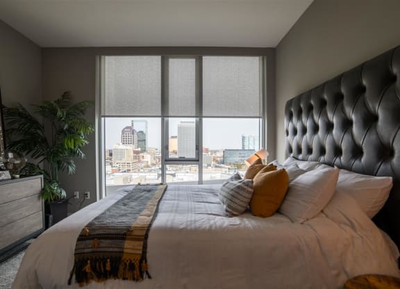 Beautiful Bright Bedroom With Wide Windows at CityWay, Indianapolis