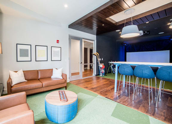 Theater and Game Room at CityWay, Indianapolis, IN