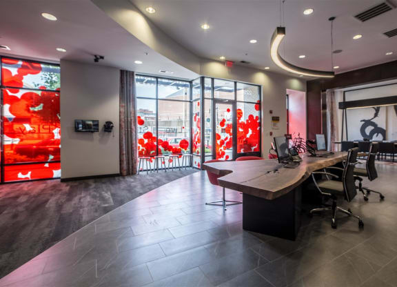 Decorated Leasing Office at CityWay, Indianapolis, IN