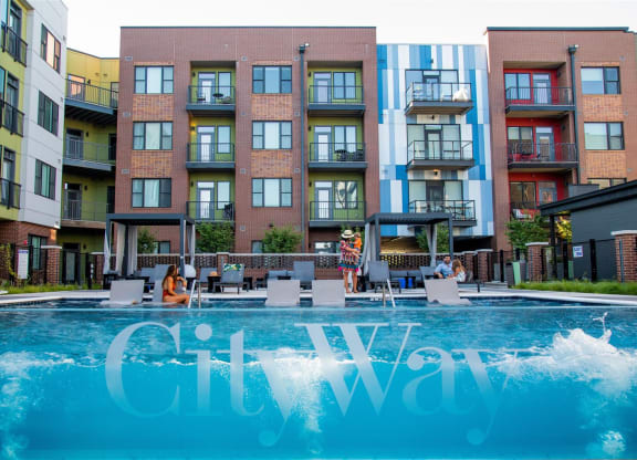 Picturesque Pool And Cabana Setting at CityWay, Indianapolis, IN