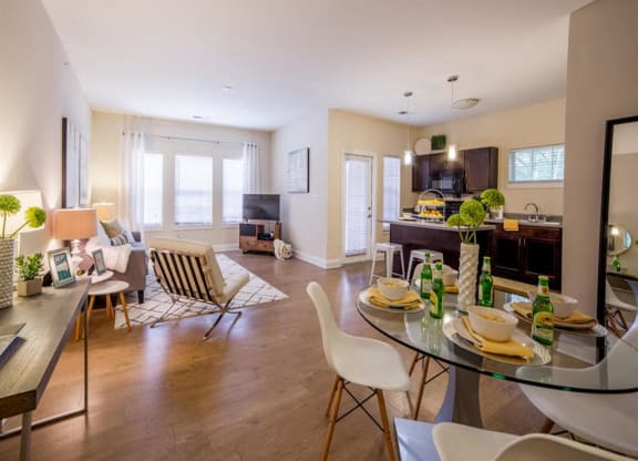Living Room With Plenty Of Natural Light, at Buckingham Monon Living, Indianapolis Indiana