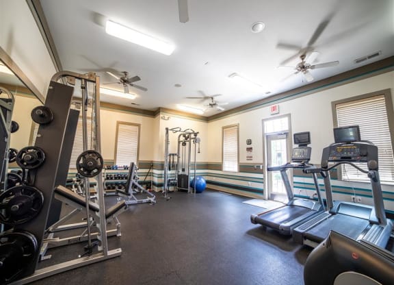 Fitness Center With Modern Equipment at Buckingham Monon Living, Indiana