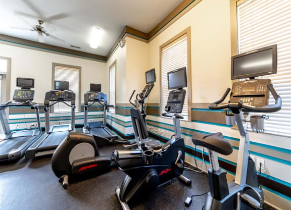 Cardio Machines In Gym at Buckingham Monon Living, Indianapolis, IN, 46220