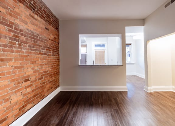 Wood Inspired Plank Flooring at Lockerbie Court on Mass Ave, Indianapolis, 46204