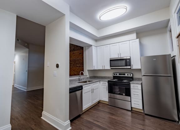 Spacious Kitchen at Lockerbie Court on Mass Ave, Indianapolis