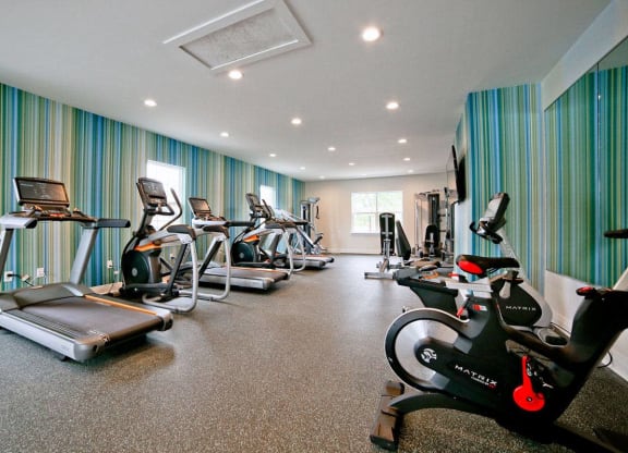Cardio Machines In Gym at Gramercy, Carmel, IN, 46032