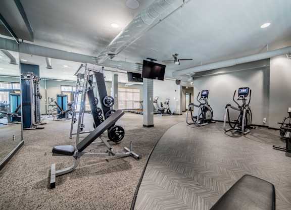 Fitness Center With Updated Equipment at Providence at Old Meridian, Carmel