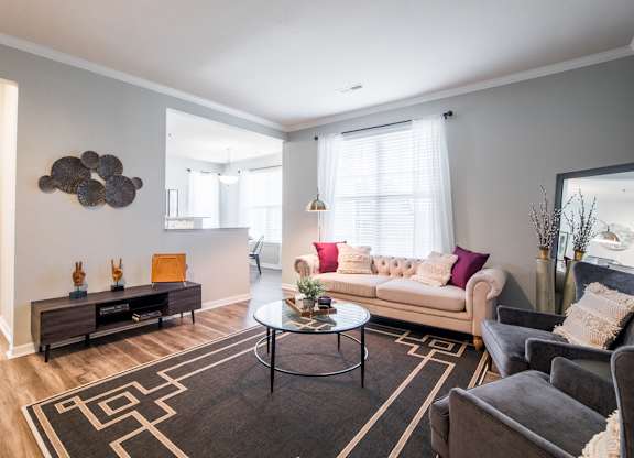 Living room at Providence at Old Meridian Apartments , Carmel, IN