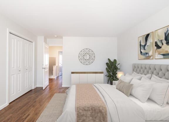 Bedroom Interior at Monon Living, Indianapolis, 46220