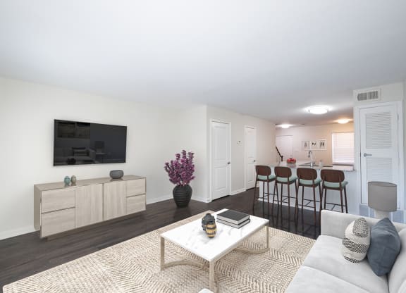 Living Room With TV at Monon Living, Indiana, 46220