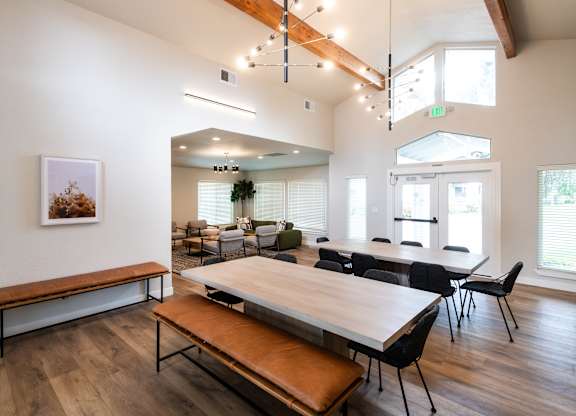 a room with a table and chairs at THE ARLO, Citrus Heights, CA, 95621
