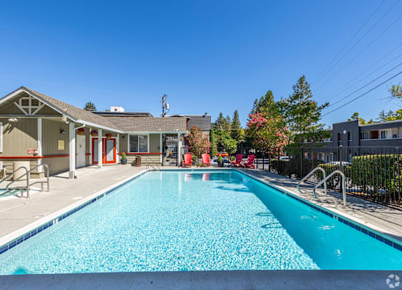 A Swimming Pool at 215 Bayview Apartments, San Rafael