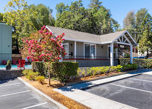 Exterior with Parking at 215 Bayview Apartments, San Rafael, CA, 94901