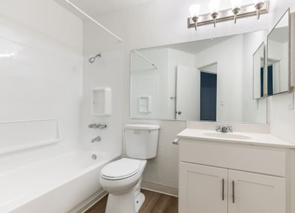 A Bathroom with a Bathtub at 215 Bayview Apartments, San Rafael, California