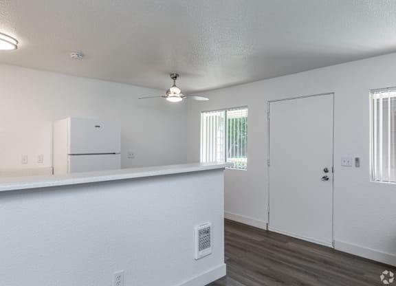 A Kitchen with a Refrigerator at 215 Bayview Apartments, San Rafael