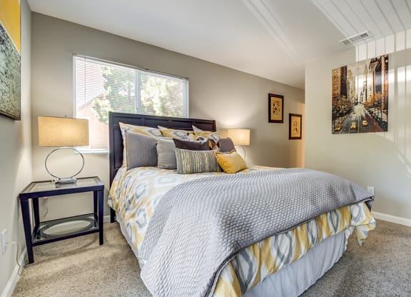 Bedroom with a window at BELLA VISTA AT HILLTOP, Richmond, CA, 94806