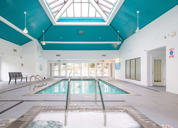 Indoor Pool with lounge chairs Bella Vista at Hilltop 3400 Richmond Parkway Richmond CA 94806