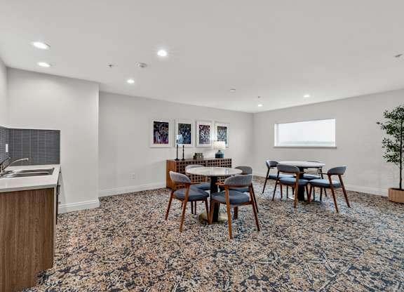 Modern Dining Room at Vintage at Marine View Senior 55+ Apartments, Everett, WA