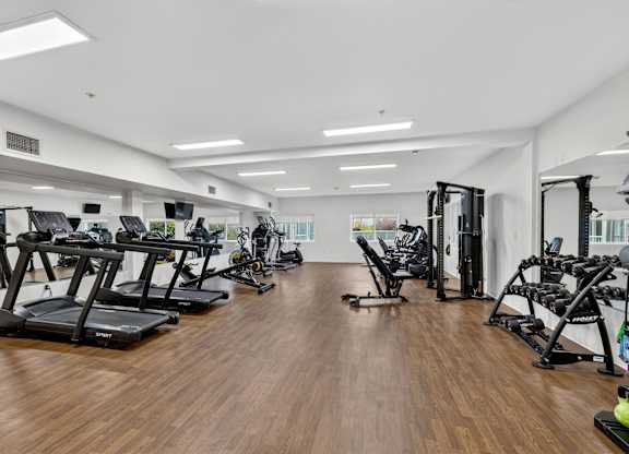Fitness Studio at Vintage at Marine View Senior 55+ Apartments, Everett, WA
